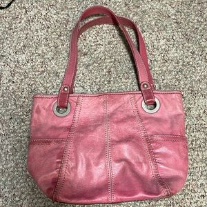 Fossil leather shoulder bag/tote